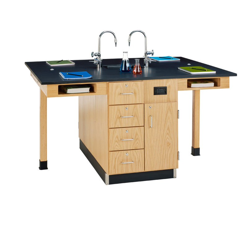 Centre de service à quatre stations pour salle de classe diversifiée Kinetic, Porte / tiroir