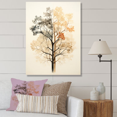 " Beige Tree Amercian Basswood Minimalism "