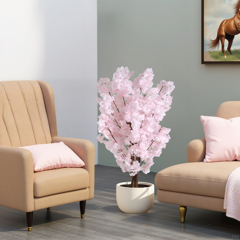 43" Artificial Cherry Blossom Tree With Pot