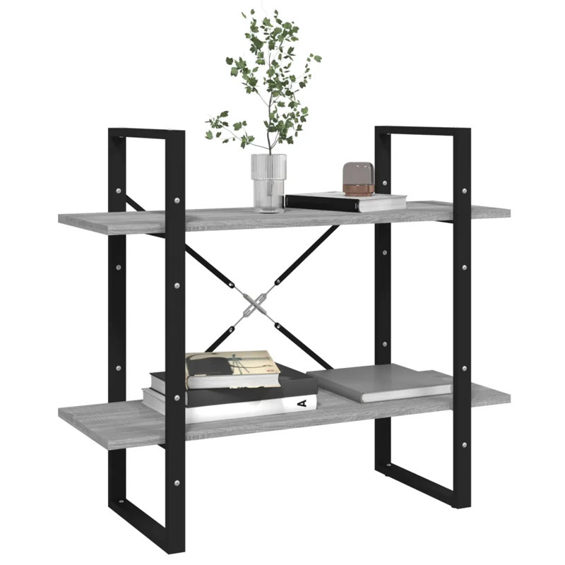 Keesler 70cm H Standard Bookcase, 70cm H x 80cm W x 30cm D, Grey