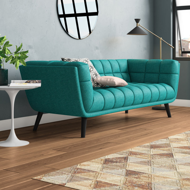 Canapé Carson Carrington Karhula, Tissage bleu sarcelle