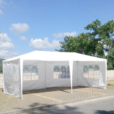 10X20' Wedding Party Canopy Tent Outdoor Gazebo With 6 Removable Sidewalls