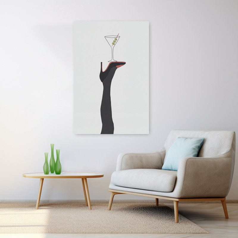 Art mural moderne Martini, H 48 po x l 32 po