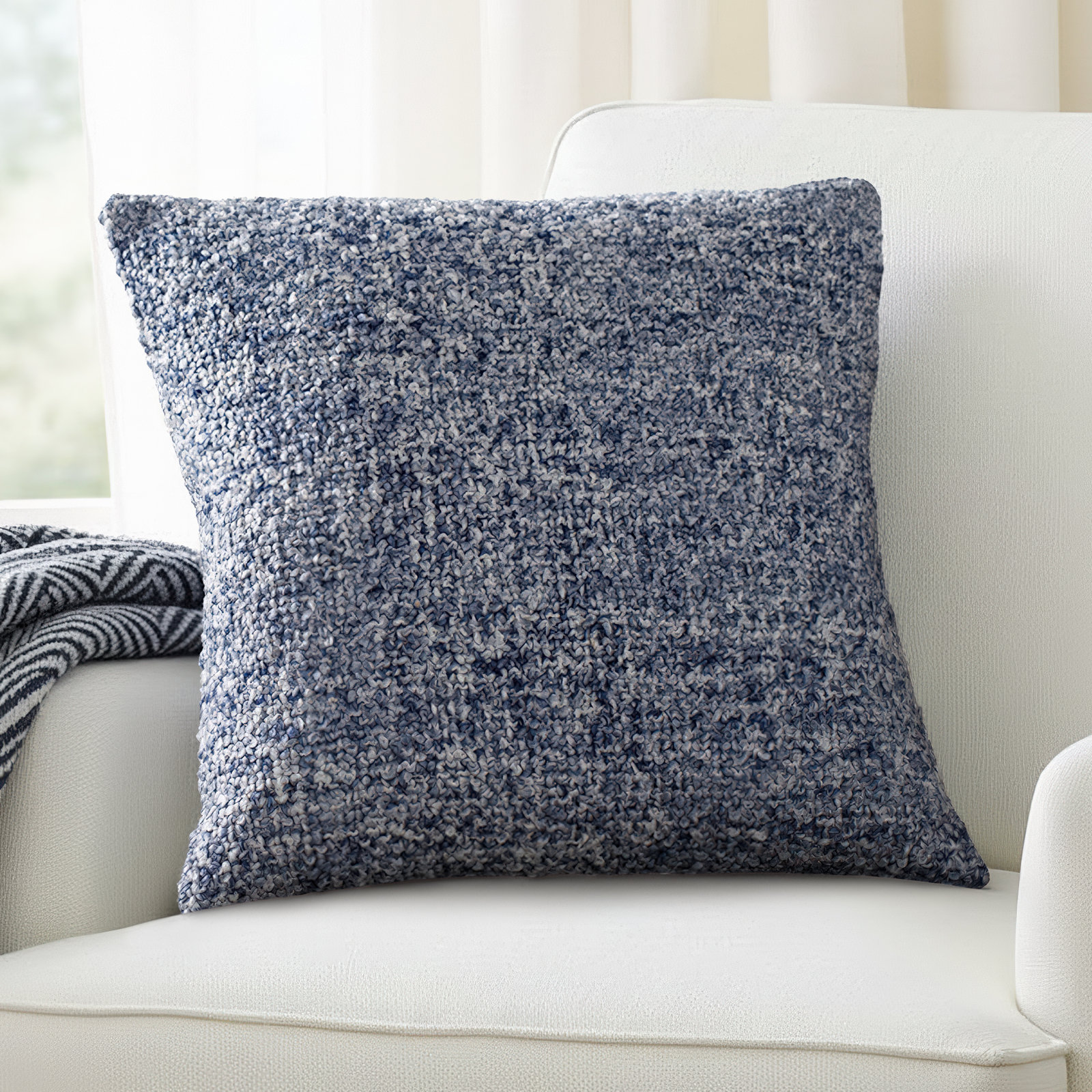 Tamari Pillow Cover, 18"H x 18"W, Polyester/Polyfill, Tuscany