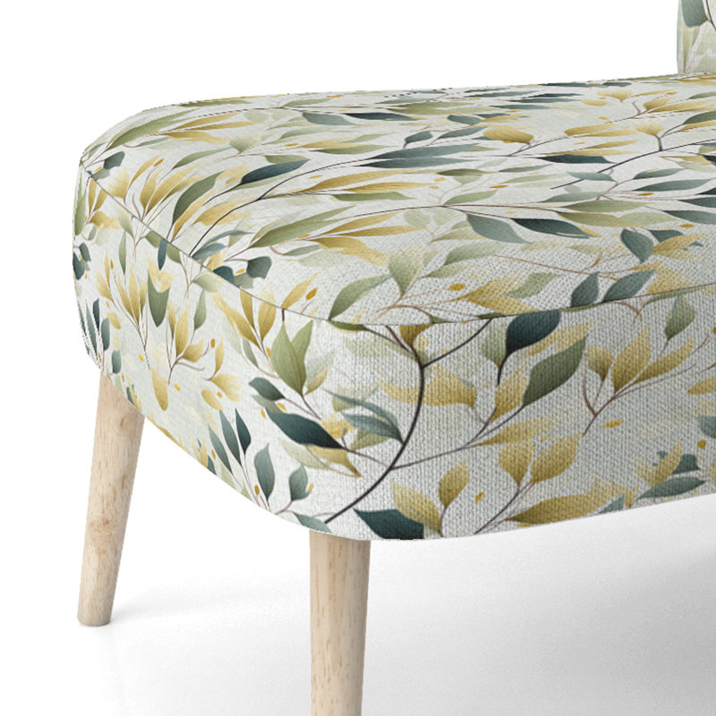 Whispering Zen - Chaise d'appoint rembourrée contemporaine, chaise d'appoint abstraite moderne