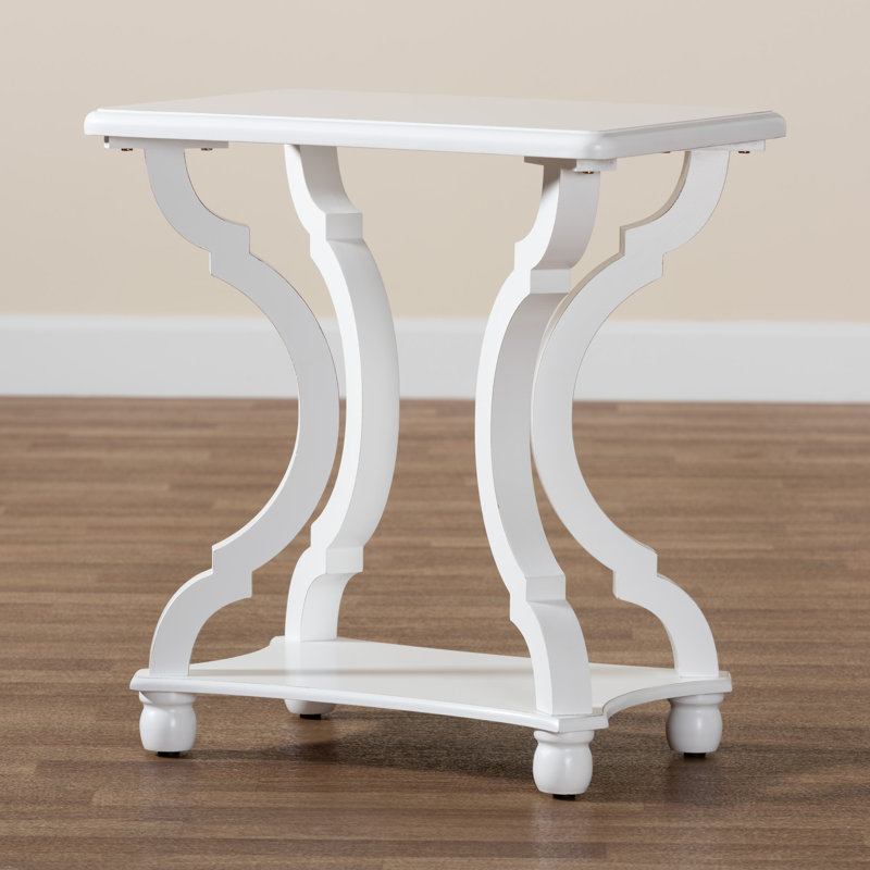 Alaysia End Table, White