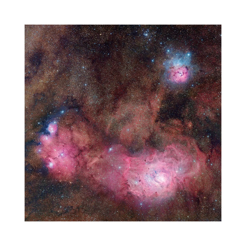 The Sagittarius Triplet Composite Image by Robert Gendler - Wrapped Canvas Print, 66.04 cm H x 66.04 cm W x 1.91 cm D