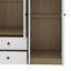 Garde-robe 4 portes avec tiroirs, tablette et tringle