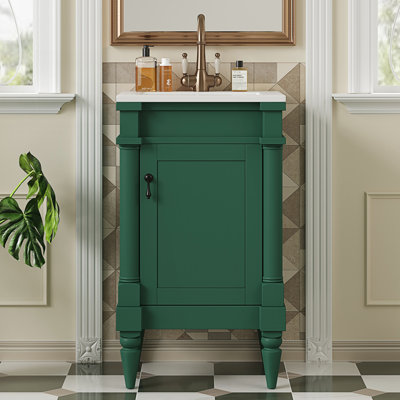 Meuble-lavabo de salle de bain moderne avec lavabo, armoire de rangement de salle de bain moderne avec porte, petite armoire de salle de bain autoportante