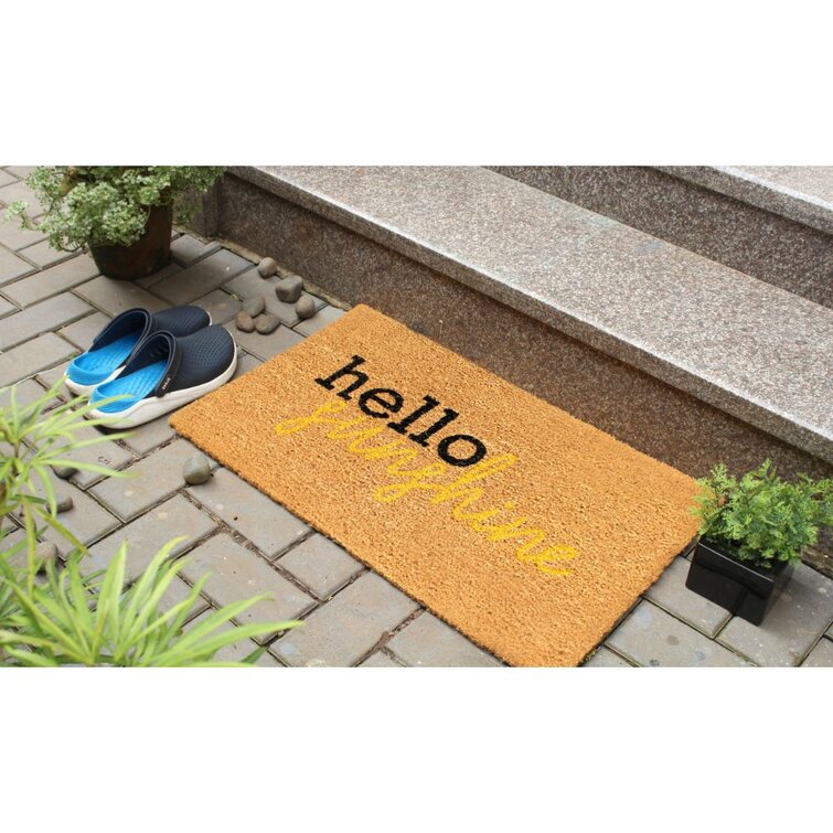 MSI Black Encaustic Coir Non-Slip Outdoor Doormat & Reviews