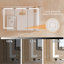 Armoire à pharmacie lumineuse pour salle de bain avec douilles et supports, l 60 po x H 36 po, à intensité variable et à réglage de la couleur, facile à installer