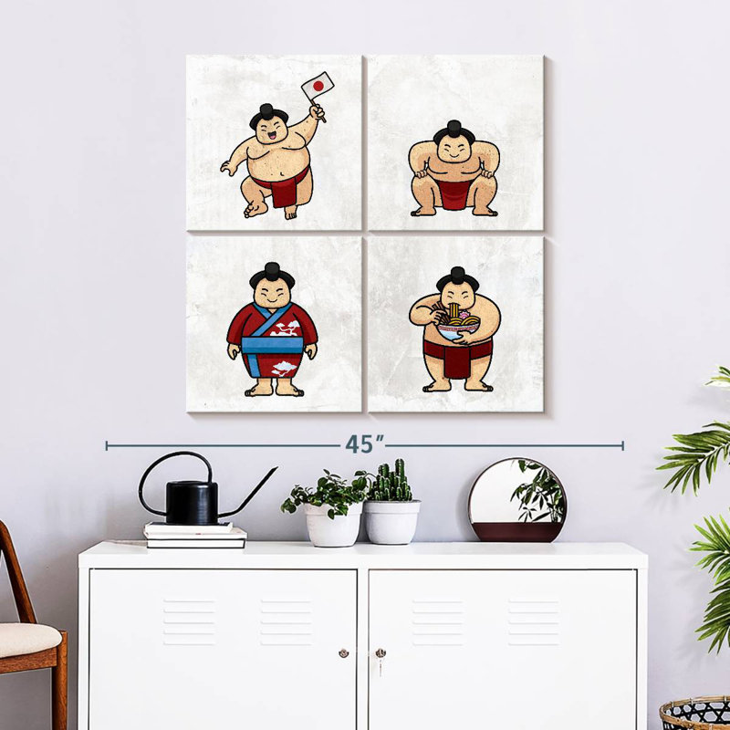 Sireci Sumo Wrestlers, 32" H x 32" W