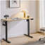 Bureau électrique debout, bureau à hauteur ajustable, bureau assis-debout 24 po x 48 po, plateau en acajou / bois naturel-286291407