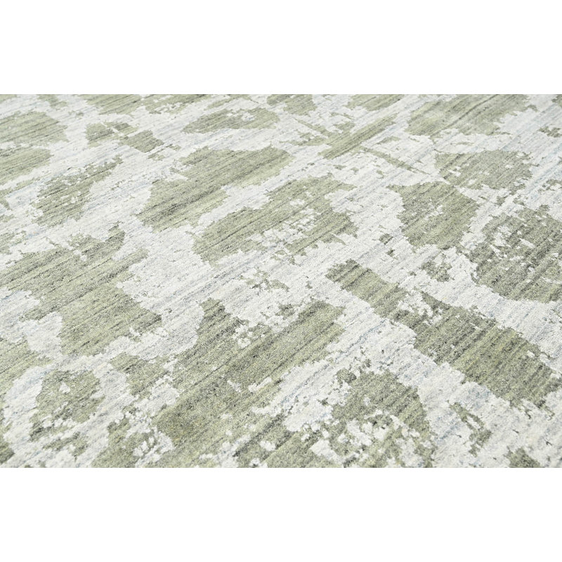 Tapis unique Wicklow en ton sur ton gris, Rectangle 5 pi 2 po x 7 pi 6 po