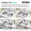 Évier de cuisine en acier inoxydable KRAUS Standart Pro-98629470-98629473