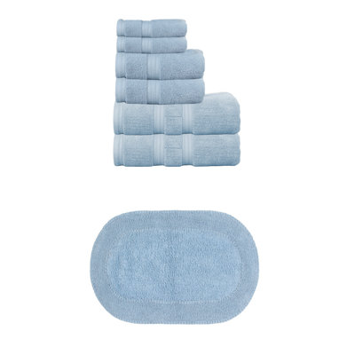 Serviette de bain 100% coton et tapis de bain 17 x 24 po Brunk Collection