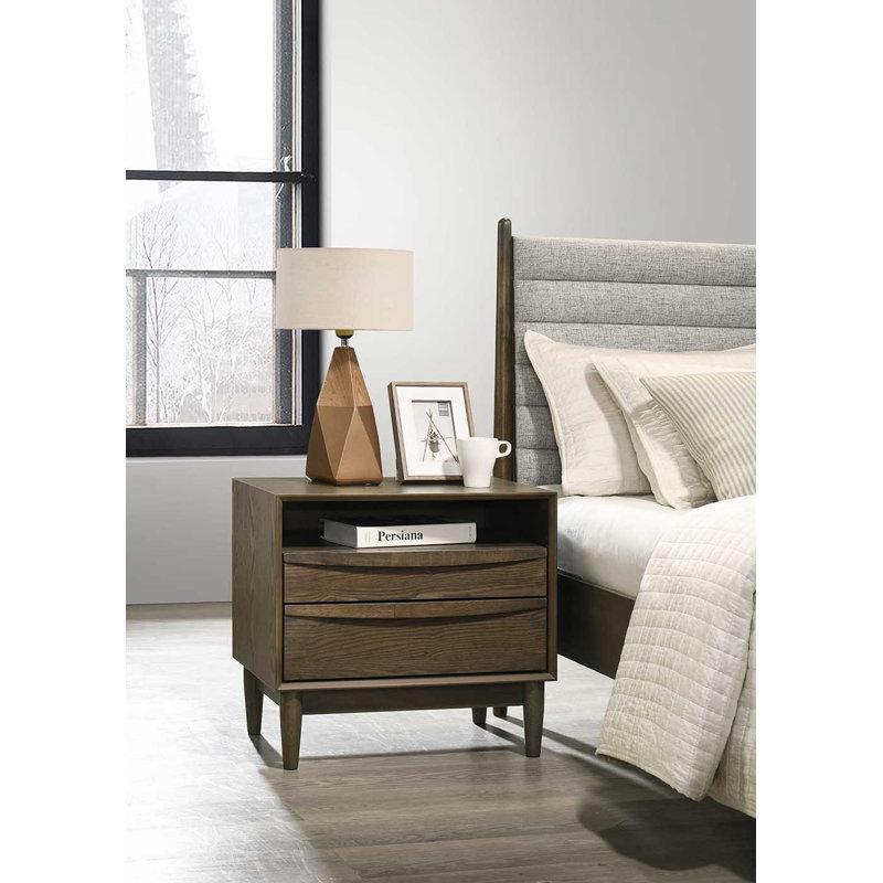 Oscar 58 cm W Bedside Table