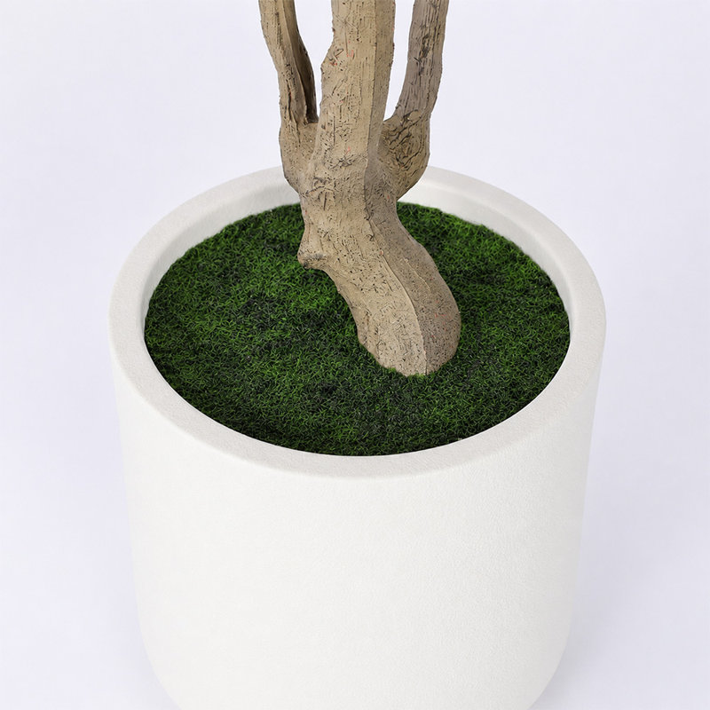 Faux olivier avec pot pour plante d'intérieur ou d'extérieur, H 71 po x l 9 po x P 9 po