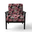 Fauteuil d'appoint rembourré Pink Love Peony