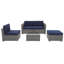 Ensemble de conversation modulaire pour patio avec coussins 3 personnes Abler-1261521192