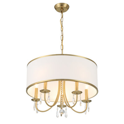 5 Light Vibrant Gold Chandelier