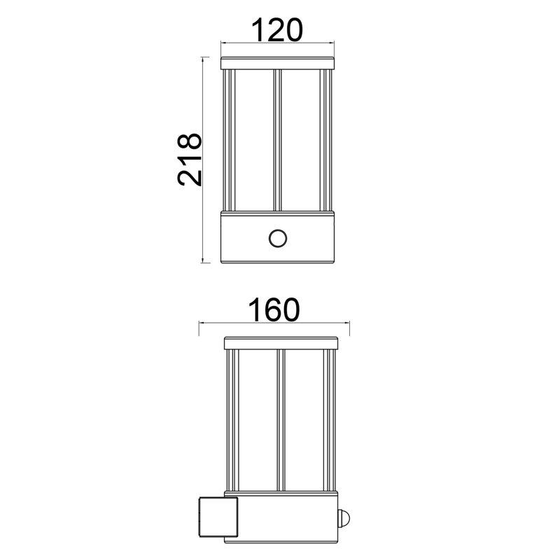 Adebar Anthracite Outdoor Wall Lantern with Dusk to Dawn