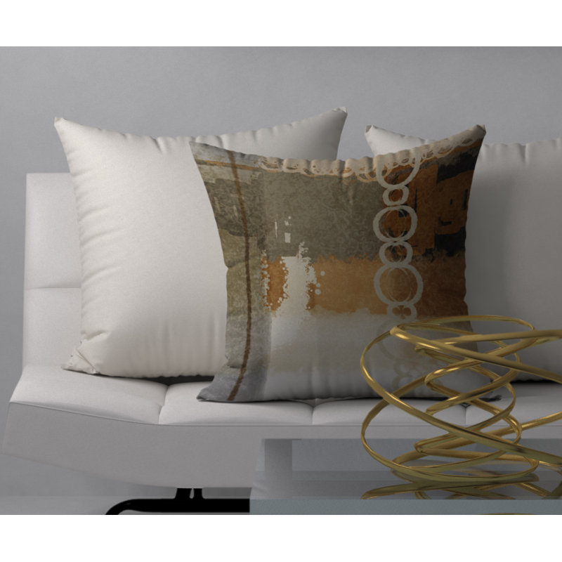 Coussin décoratif carrée énergique invitant, 18 po x 18 po