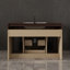 Ensemble de meuble-lavabo flottant 29,9 po avec lavabo sous-comptoir en céramique fritté et fixation murale pour petites salles de bain, appartement-130463185