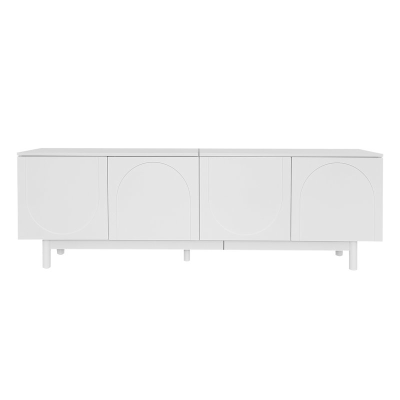 Unfinished TV Stand for TVs up to 75", White, 175cm x 38cm x 56cm