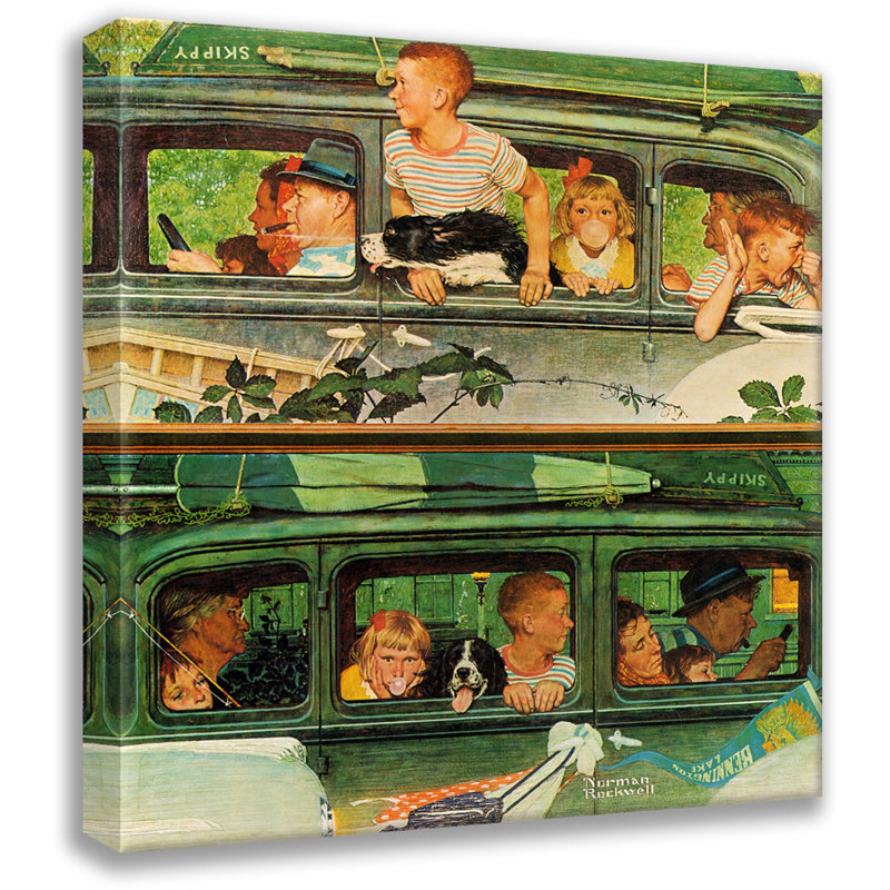 «The Outing» par Norman Rockwell, toile tendue avec châssis, H 24 po x l 17 po