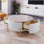 Table basse moderne avec 2 grands tiroirs de rangement Modern (31,5 po)