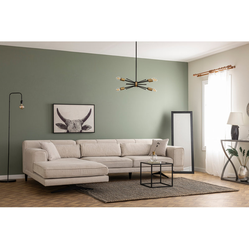 Kint 4 Seater Sofa & Chaise, Beige, Left Hand Facing