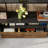 Rustic Modern TV Stand With Storage Cabinets And Open Shelves, Compatible With Tvs Up To 85 Inches