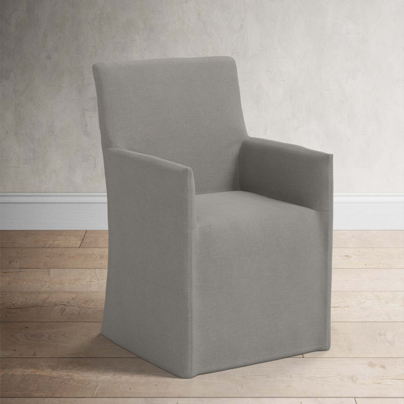 Ivanka 20'' H Upholstered Armchair, Classic Grey Linen