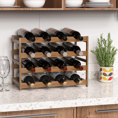 Ariellah 16 Bottle Tabletop Wine Bottle Rack