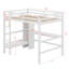 Lit mezzanine double avec bureau intégré sous le lit et tablettes multifonctionnelles-1288318431