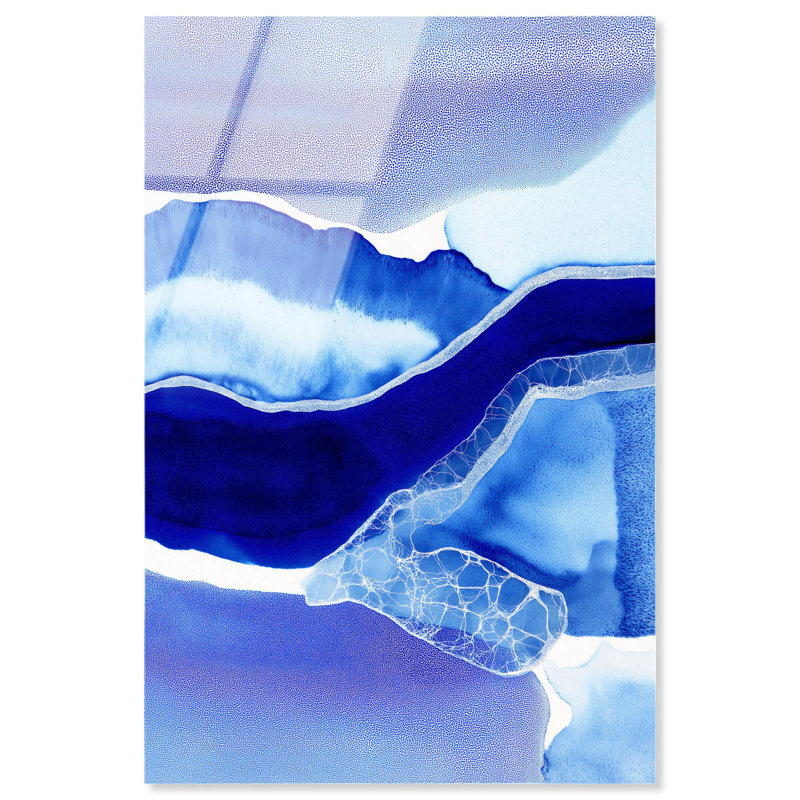«Glacier and the Stream», reproduction acrylique sur toile par Art Remedy, H 15 po x l 10 po