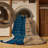 Machine Washable Horizontal Stripes Blue Area Rug-1806040601