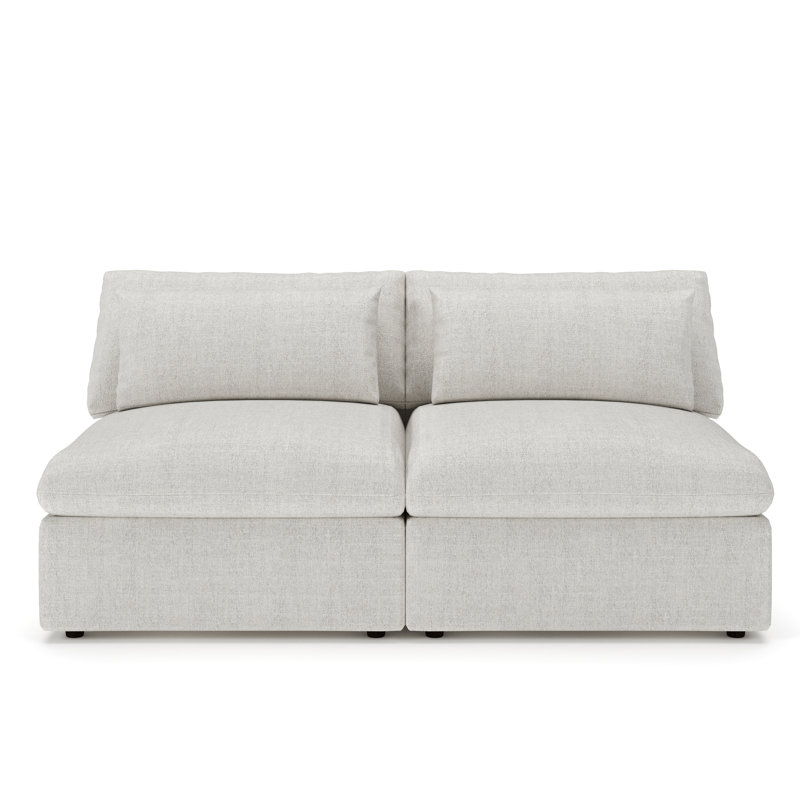 Canapé sans accoudoirs 2 pièces Remy, Chenille texturée Monique Oyster