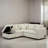 83" Wide L-Shaped Pull Out Sleeper Sectional Sofa Bed With USB Ports-393898524