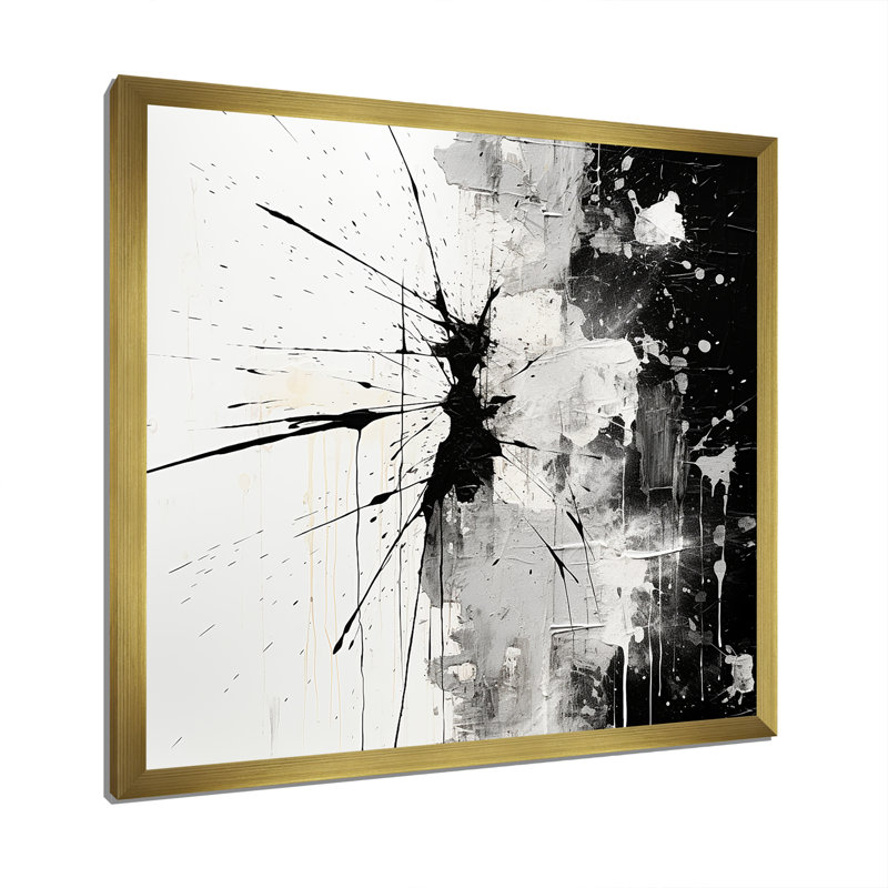 Art mural abstrait sur toile Minimalisme, H 30 po x l 30 po x P 1 po, Cadre doré simple