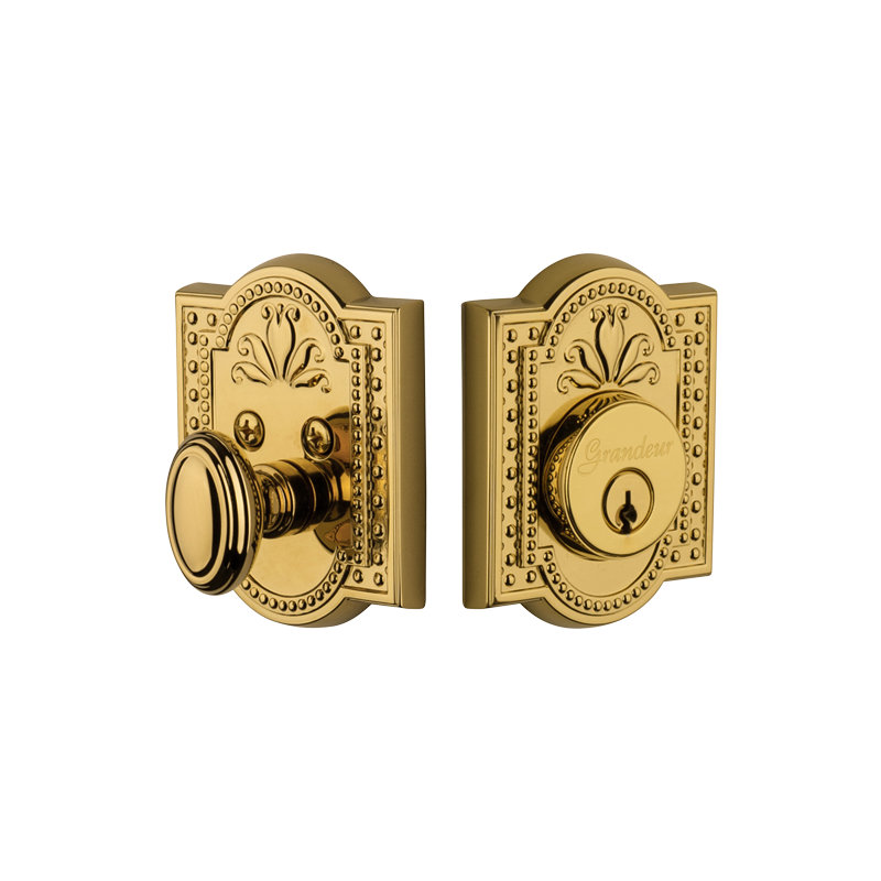Parthenon Single Cylinder Deadbolt, Lifetime Brass