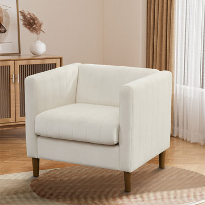 Jazzae Modern Upholstered Velvet Club Chair