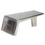 Table basse Huryford vidaXL, table centrale Vintage Aviator, en aluminium de style aviateur, aluminium poli, 37,4 po x 21,7 po x 13,8 po