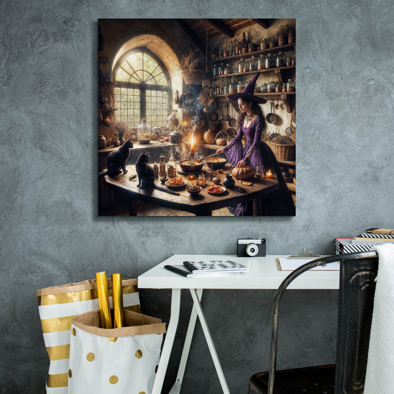 "Epic Graffiti" Magical Kitchen 2 "par Rey Klimt, art mural sur toile, 26 po x 26 po, H 26 po x l 26 po