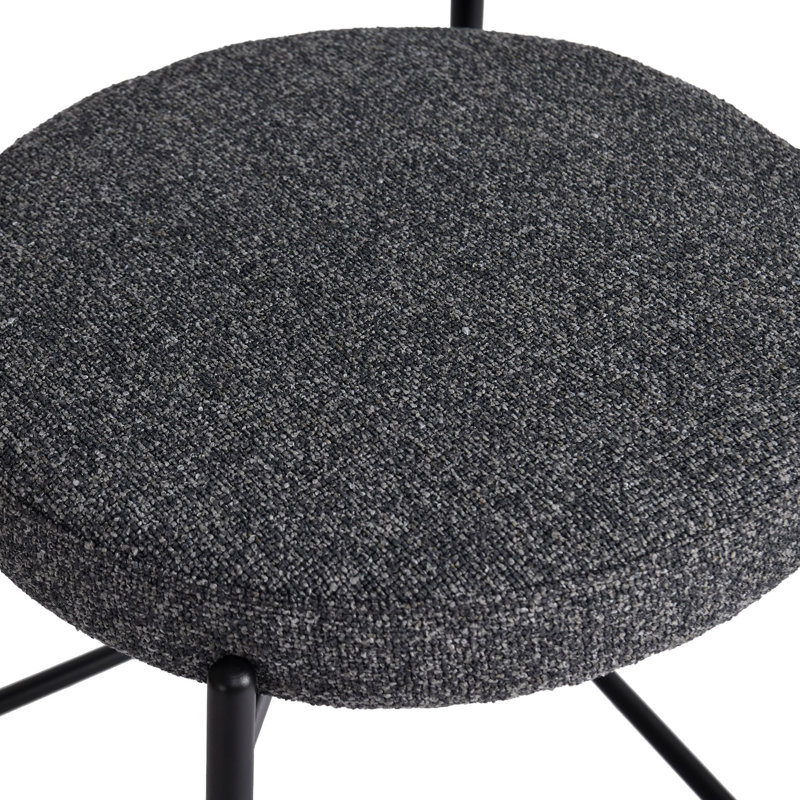 Opaline Upholstered Counter Stool, (Set of 2), Dark Gray