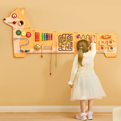 Panneaux de panneaux muraux pour chiots, 12 activités, jouet mural sensoriel Montessori pour les enfants de 3 à 12 ans, centre d'activités d'apprentissage Montessori, idéal pour la salle de jeux pour tout-petits