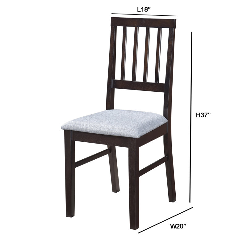 Chaise d'appoint en tissu, Espresso