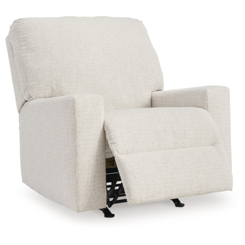 Fauteuil inclinable manuel berçant standard de 35 po de largeur, 100 % polyester blanc