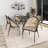 Lashelia Upholstered Dining Chairs In Vinyl With Wicker Backer And Stainless Steel Legs, Set Of 2 Lashelia-962533853